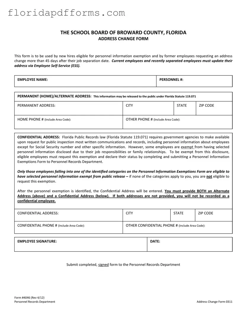 Fill in Your Florida 4046 Form