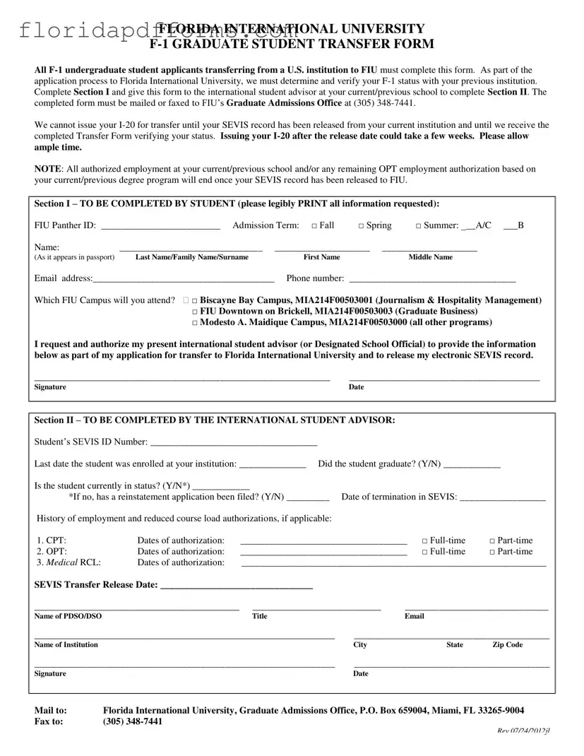 Fill in Your Florida F 1 Form