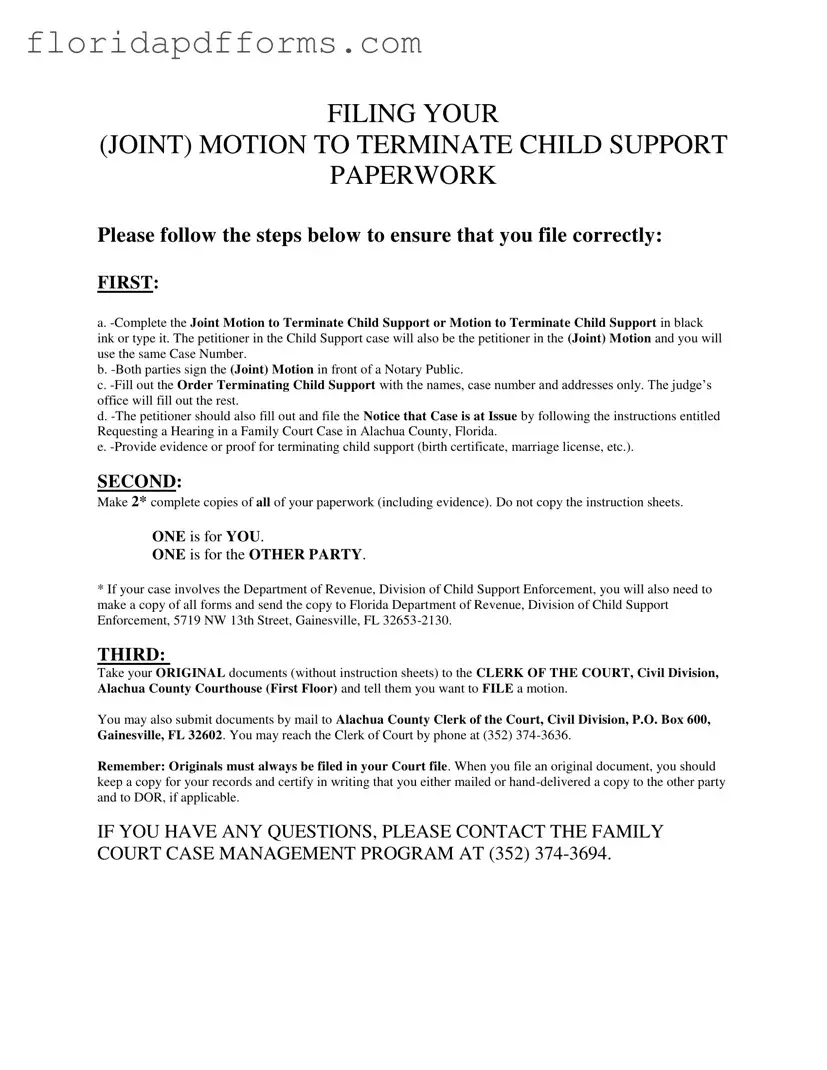 Fill in Your Florida Motion Terminate Income Deduction Order Form