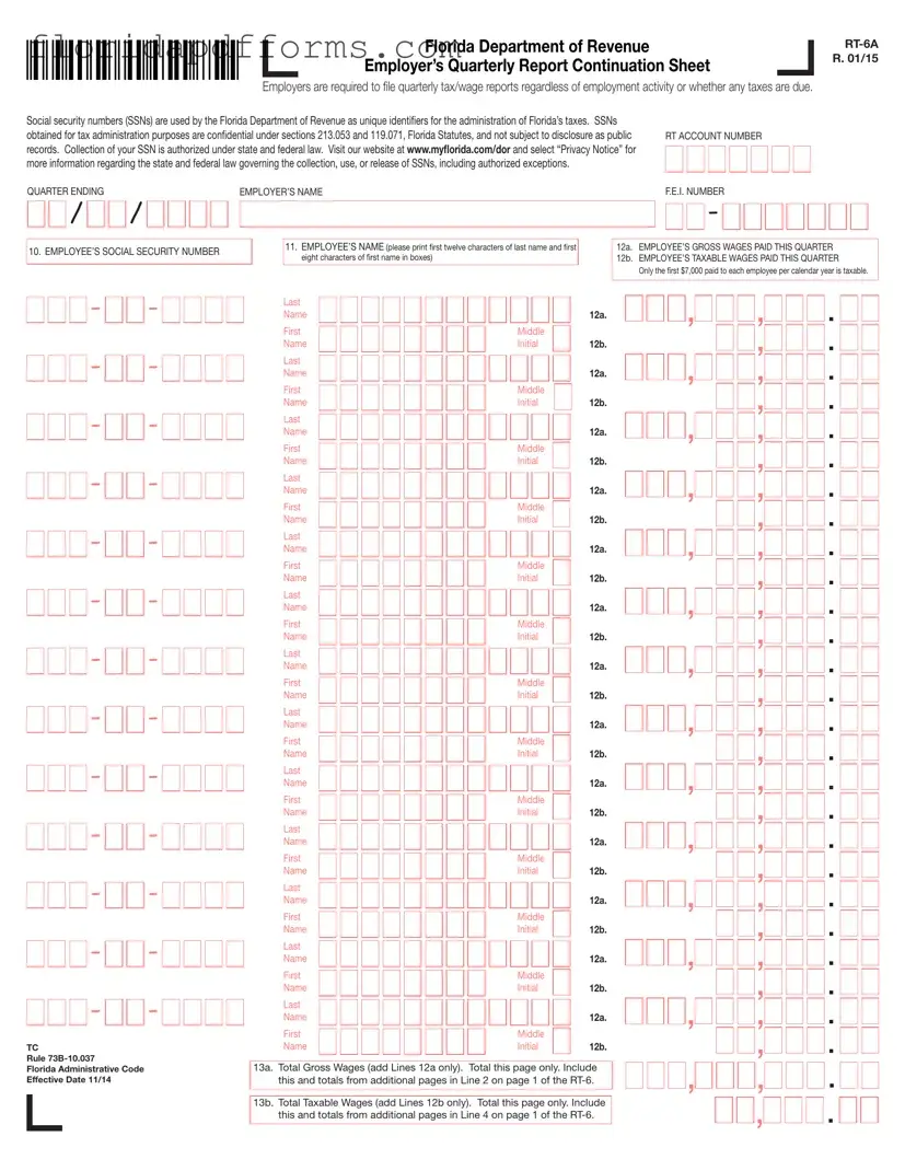 Fill in Your Rt 6A Florida Form