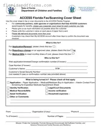 Fill in Your Access Florida Fax Form