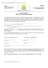 Fill in Your Arnp Florida Protocol Form