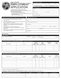 Fill in Your Employment Application Florida Form