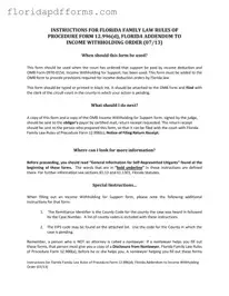 Fill in Your Florida Addendum To Income Form