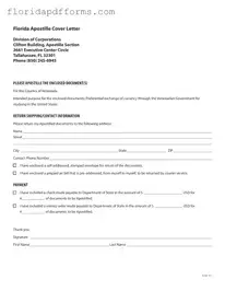 Fill in Your Florida Apostille Cover Letter Sample Form