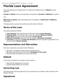 Official  Loan Agreement Template for Florida