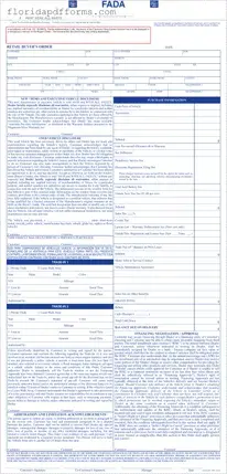 Fill in Your Florida Buyers Order Form
