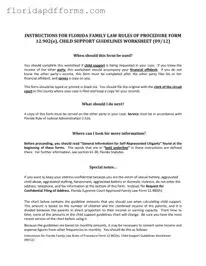 Fill in Your Florida Child Support Calculator Form
