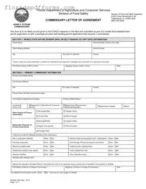Fill in Your Florida Commissary Letter Of Agreement Form