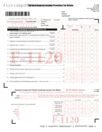 Fill in Your Florida F 1120 Form