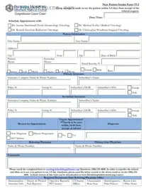 Fill in Your Florida Hospital Form