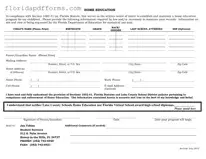 Fill in Your Intent To Homeschool Florida Form